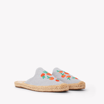 Women's Smoking Mule Espadrille | Embroidery | Oranges - Dolphin Blue - Womens Espadrilles - Oranges - Dolphin Blue - ET2C - 