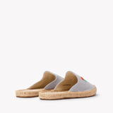 Women's Smoking Mule Espadrille | Embroidery | Oranges - Dolphin Blue - Womens Espadrilles - Oranges - Dolphin Blue - ET2C - 