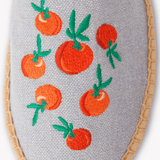 Women's Smoking Mule Espadrille | Embroidery | Oranges - Dolphin Blue - Womens Espadrilles - Oranges - Dolphin Blue - ET2C - 