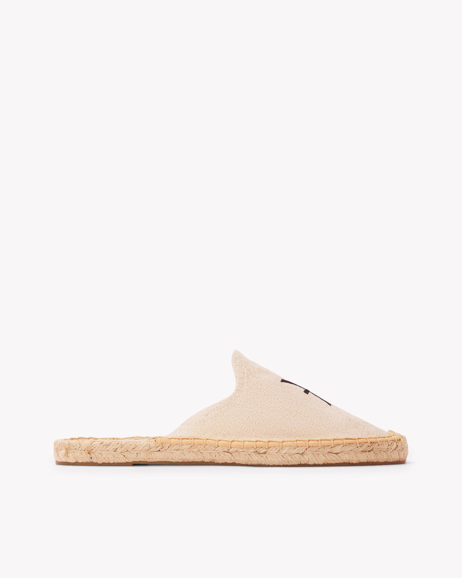 Women's Smoking Mule Espadrille | Embroidery | Pisces - Natural Undyed - Womens Espadrilles - Natural Undyed - ET2C - 
