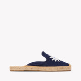 Women's Smoking Mule Espadrille | Embroidery | Sun Burst - Armada Blue