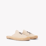 Women's Smoking Mule Espadrille | Embroidery | Scorpio - Natural Undyed - Womens Espadrilles - Scorpio - Natural Undyed - ET2C - 