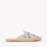 Women's Smoking Mule Espadrille | Embroidery | Stars & Stripes - Dolphin Blue - Women's Espadrilles - Stars & Stripes - Dolphin Blue - Soludos -