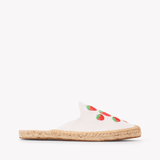 Women's Smoking Mule Espadrille | Embroidery | Strawberries - Oasis White - Womens Espadrilles - Strawberries - Oasis White - ET2C - 