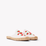 Women's Smoking Mule Espadrille | Embroidery | Strawberries - Oasis White - Womens Espadrilles - Strawberries - Oasis White - ET2C - 