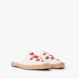 Women's Smoking Mule Espadrille | Embroidery | Strawberries - Oasis White - Womens Espadrilles - Strawberries - Oasis White - ET2C - 