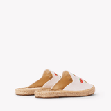 Women's Smoking Mule Espadrille | Embroidery | Strawberries - Oasis White - Womens Espadrilles - Strawberries - Oasis White - ET2C - 
