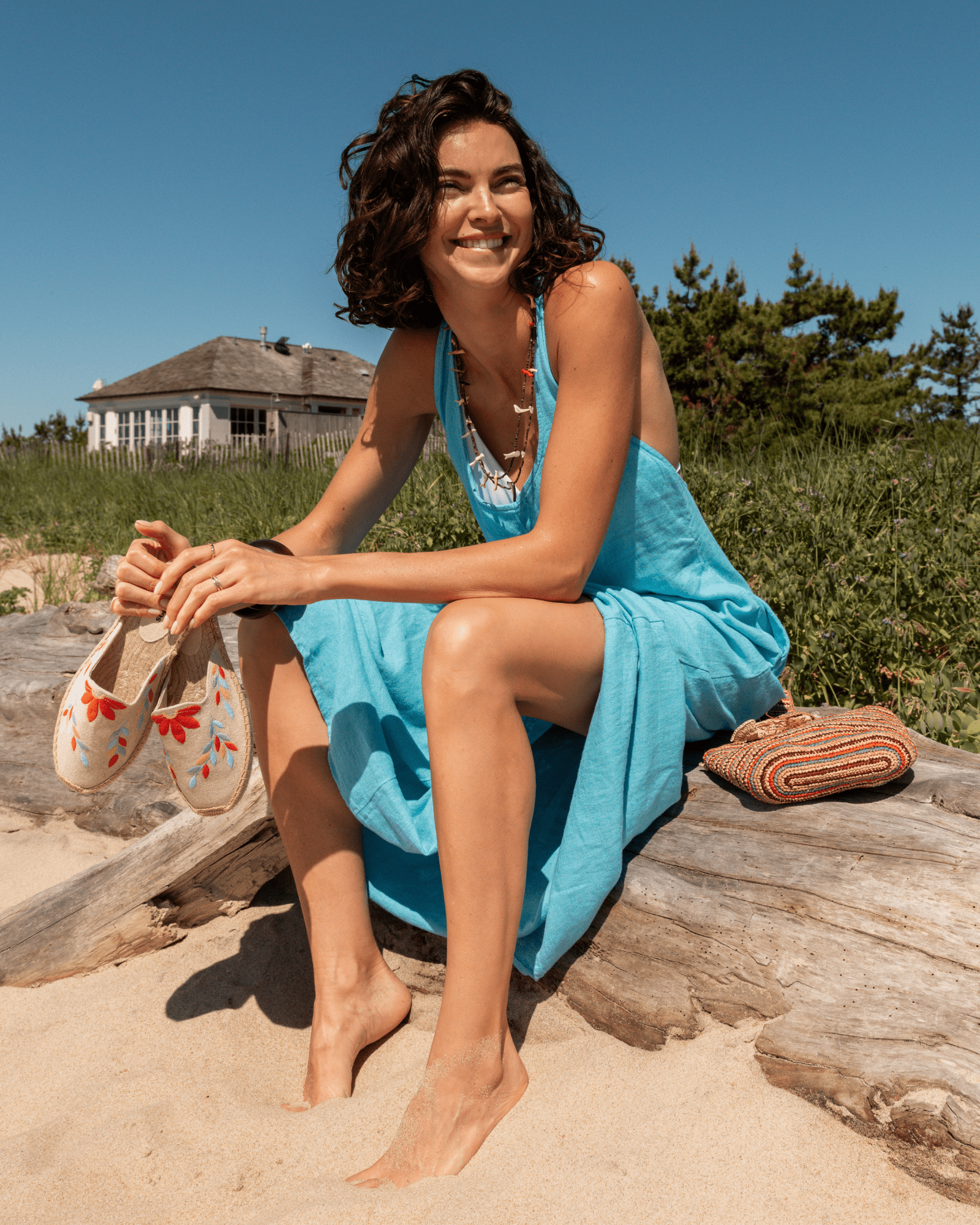 Women's Smoking Mule Espadrille | Embroidery | Tropical Florals - Natural Undyed - Women's Espadrilles - Tropical Florals - Natural Undyed - Soludos -