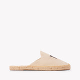 Women's Smoking Mule Espadrille | Embroidery | Virgo - Natural Undyed
