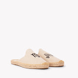 Women's Smoking Mule Espadrille | Embroidery | Virgo - Natural Undyed