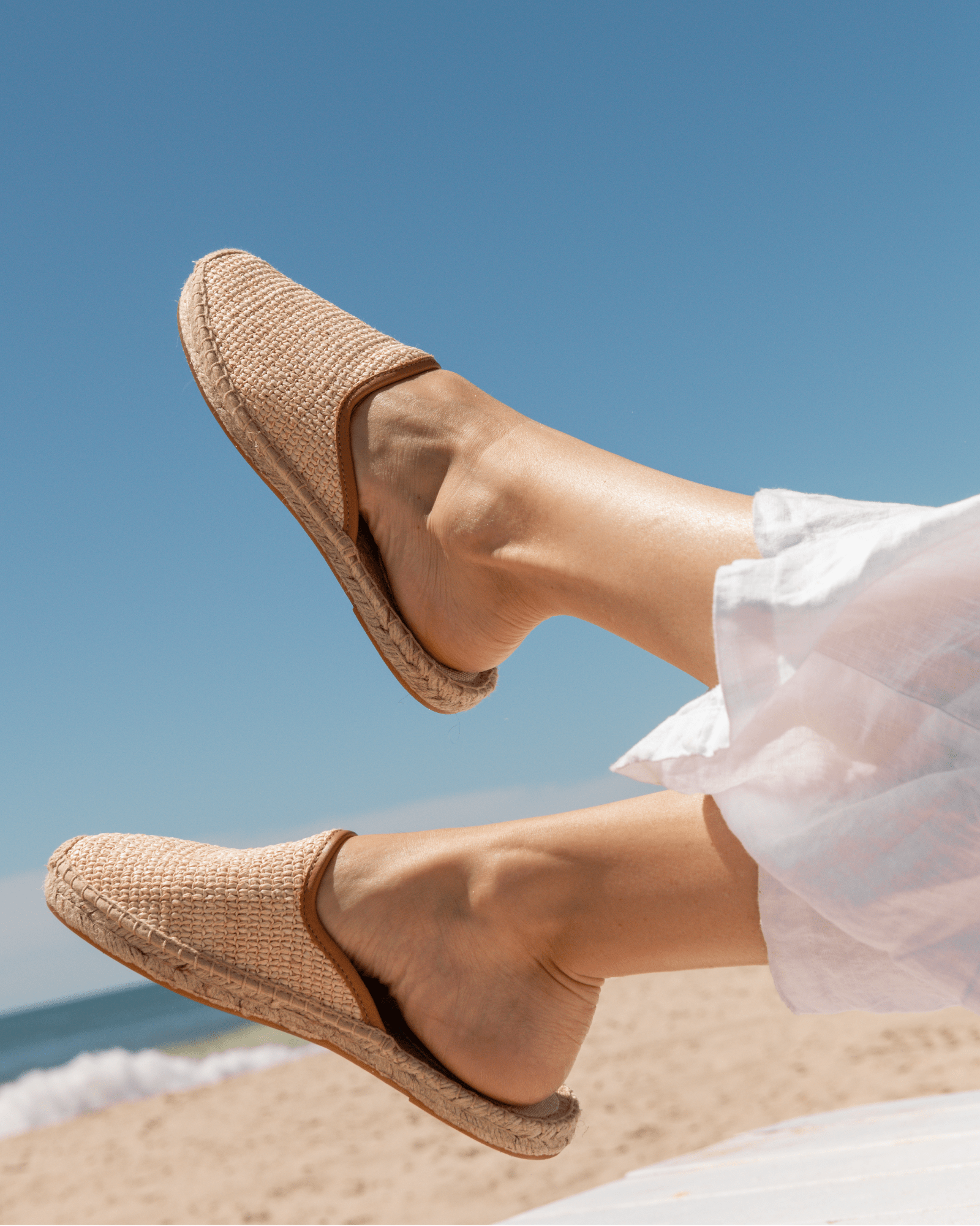 Women's Smoking Mule Espadrille | Raffia | Natural Undyed - Women's Espadrilles - Natural Undyed - Soludos -