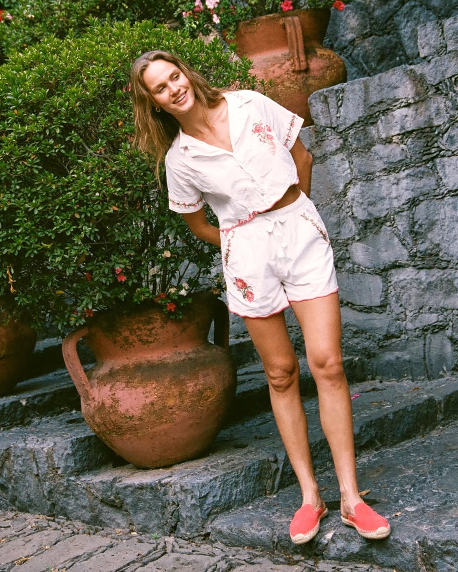 Women's Smoking Mule Espadrille | Suede | Lava Red - Women's Espadrilles - Lava Red - Soludos - 