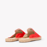 Women's Smoking Mule Espadrille | Suede | Lava Red