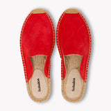 Women's Smoking Mule Espadrille | Suede | Lava Red