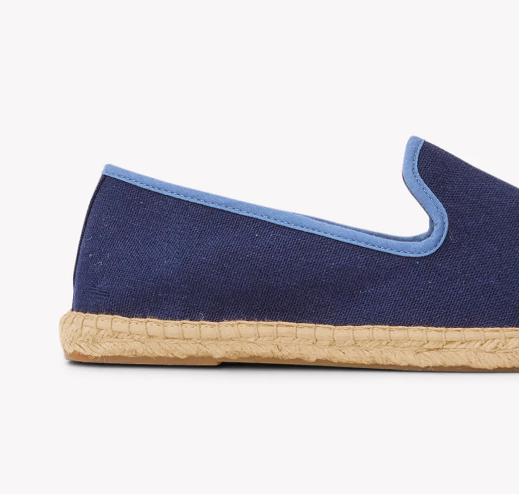 Men's Smoking Espadrille | Woven Color | Armada Blue - Tonal – Soludos