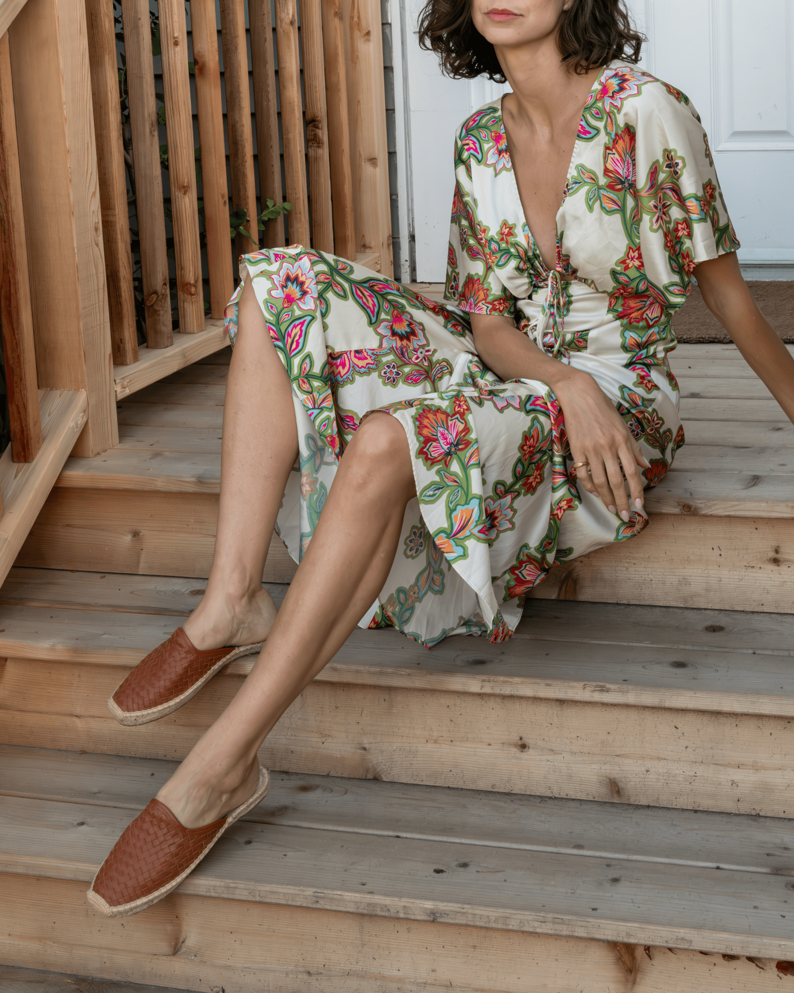 Women's Smoking Mule Espadrille | Woven Leather | Tan Brown - Women's Espadrilles - Tan Brown - Soludos -
