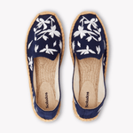 Women's Platform Smoking Espadrille | Embroidery | Wild Petals - Armada Blue - Womens Espadrilles - Wild Petals - Armada Blue - ET2C - 