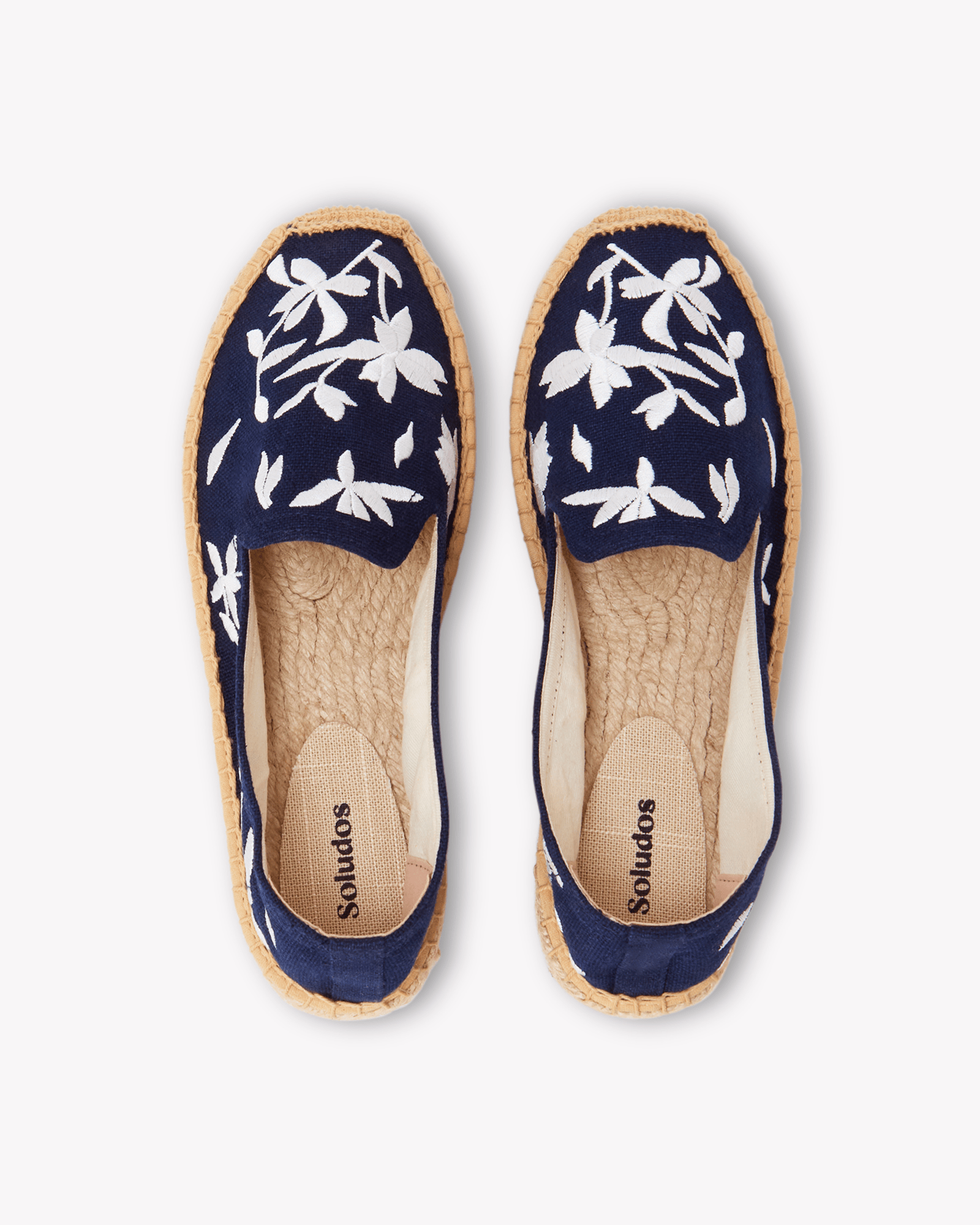 Women's Platform Smoking Espadrille | Embroidery | Wild Petals - Armada Blue - Womens Espadrilles - Wild Petals - Armada Blue - ET2C - 