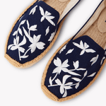 Women's Platform Smoking Espadrille | Embroidery | Wild Petals - Armada Blue - Womens Espadrilles - Wild Petals - Armada Blue - ET2C - 