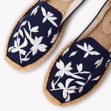 Women's Platform Smoking Espadrille | Embroidery | Wild Petals - Armada Blue - Womens Espadrilles - Wild Petals - Armada Blue - ET2C - 