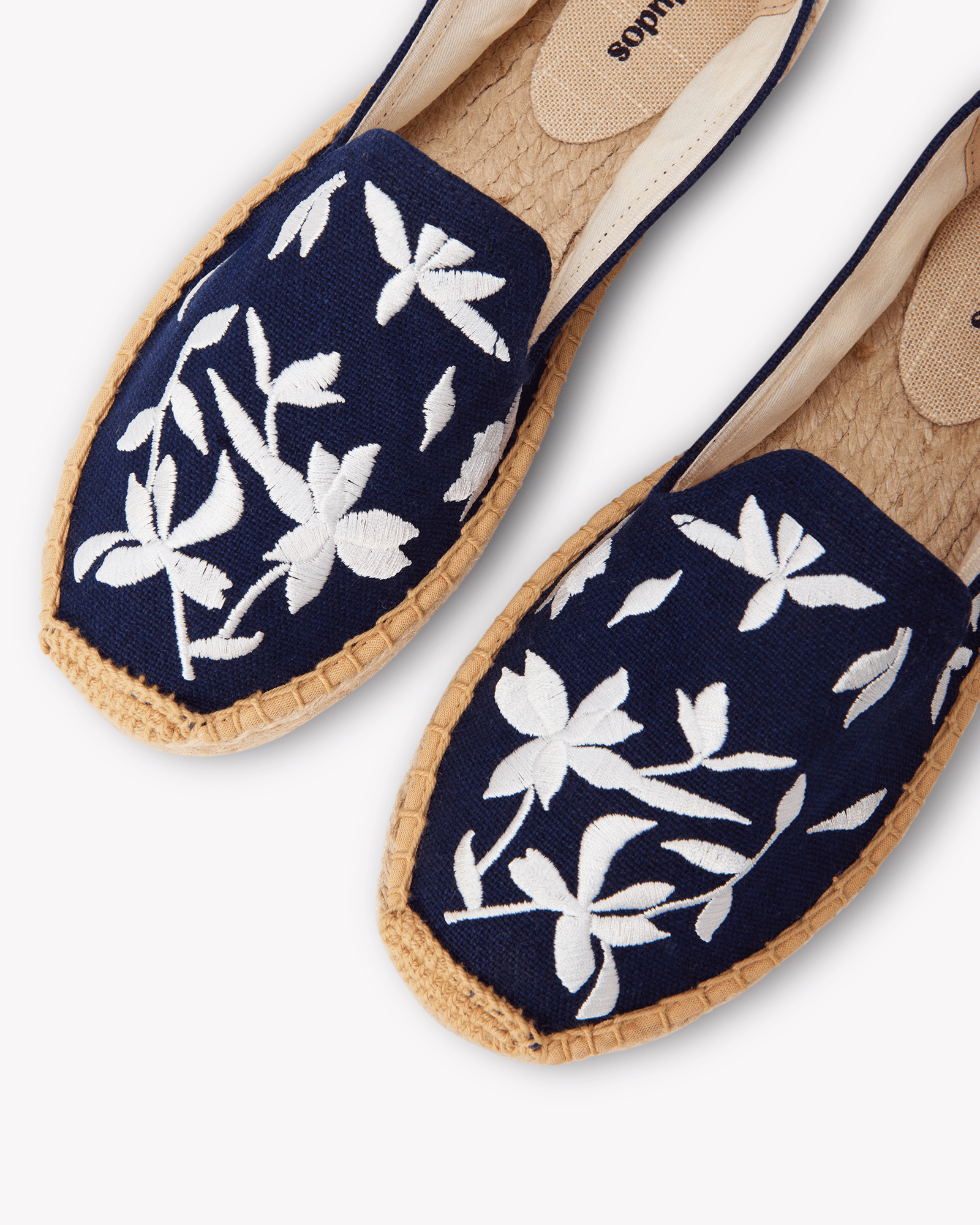 Women's Platform Smoking Espadrille | Embroidery | Wild Petals - Armada Blue - Womens Espadrilles - Wild Petals - Armada Blue - ET2C - 