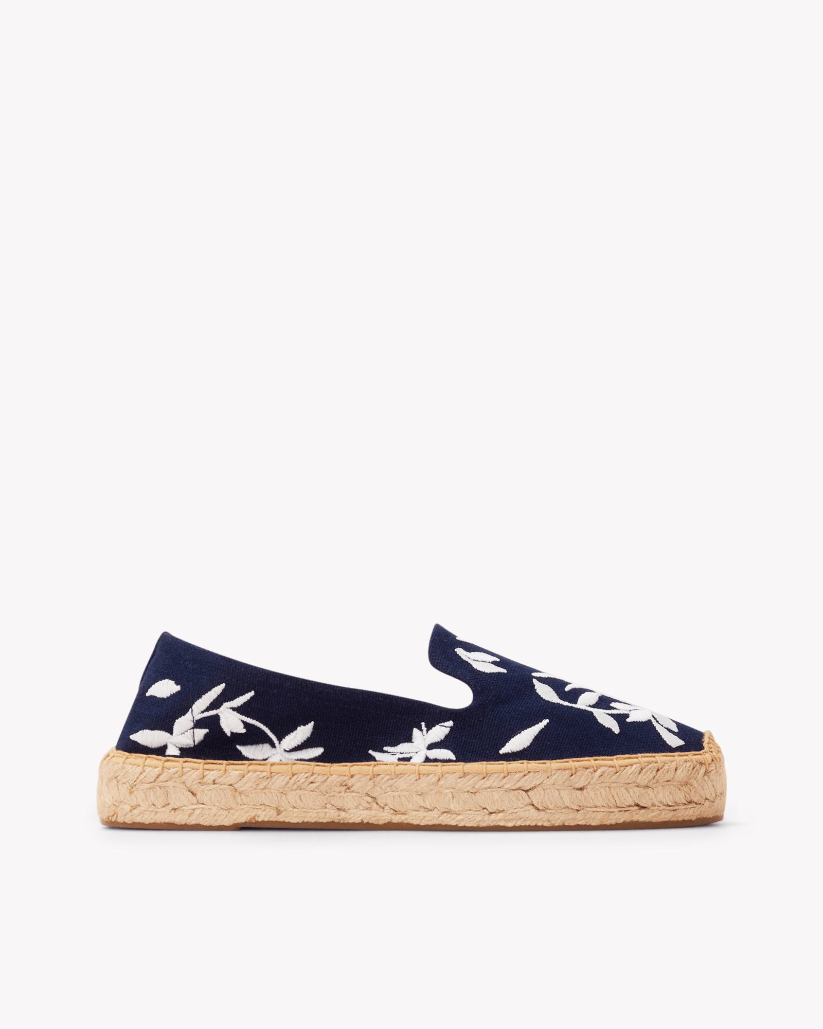 Women's Platform Smoking Espadrille | Embroidery | Wild Petals - Armada Blue - Womens Espadrilles - Wild Petals - Armada Blue - ET2C - 