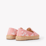 Women's Platform Smoking Espadrille | Embroidery | Wild Petals - Dusty Rose Pink