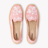 Women's Platform Smoking Espadrille | Embroidery | Wild Petals - Dusty Rose Pink