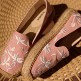 Women's Platform Smoking Espadrille | Embroidery | Wild Petals - Dusty Rose Pink - Womens Espadrilles - Wild Petals - Dusty Rose Pink - Soludos - 