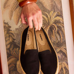 Women's Platform Smoking Espadrille | Woven Color | Noche Black - Women's Espadrilles - Noche Black - Soludos - 