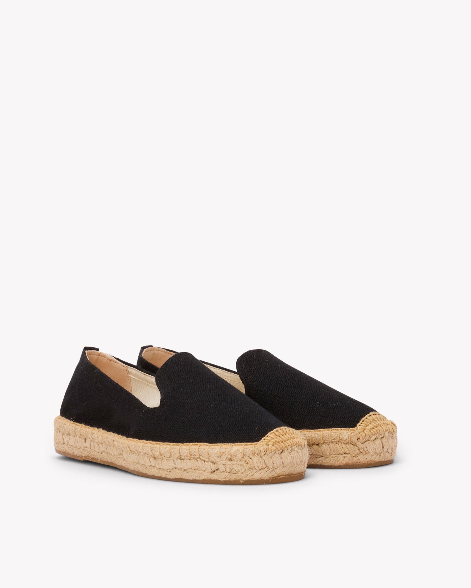 Women's Platform Smoking Espadrille | Woven Color | Noche Black - Women's Espadrilles - Noche Black - Soludos - 