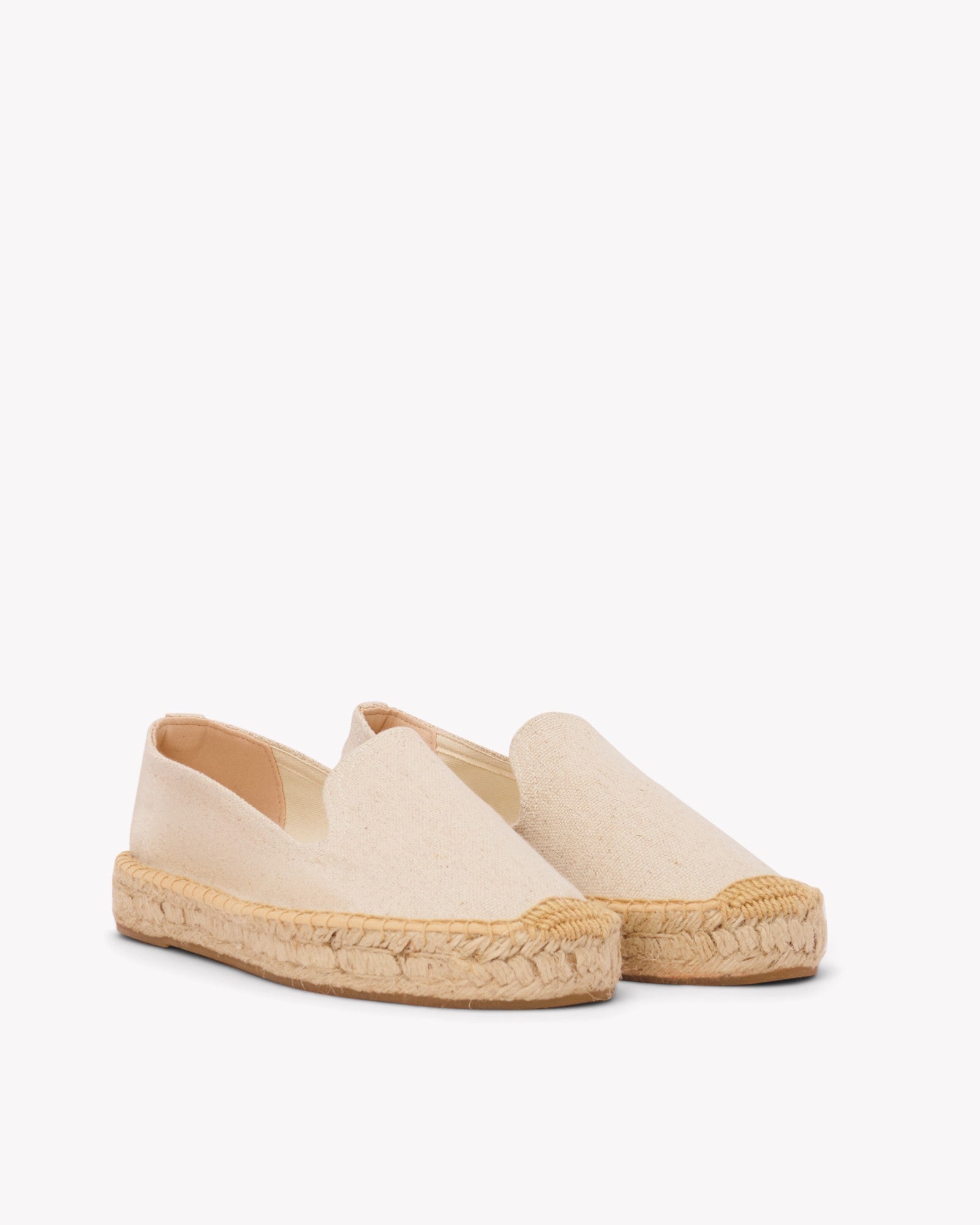 Women's Platform Smoking Espadrille | Woven Color | Natural Undyed - Women's Espadrilles - Natural Undyed - Soludos - 