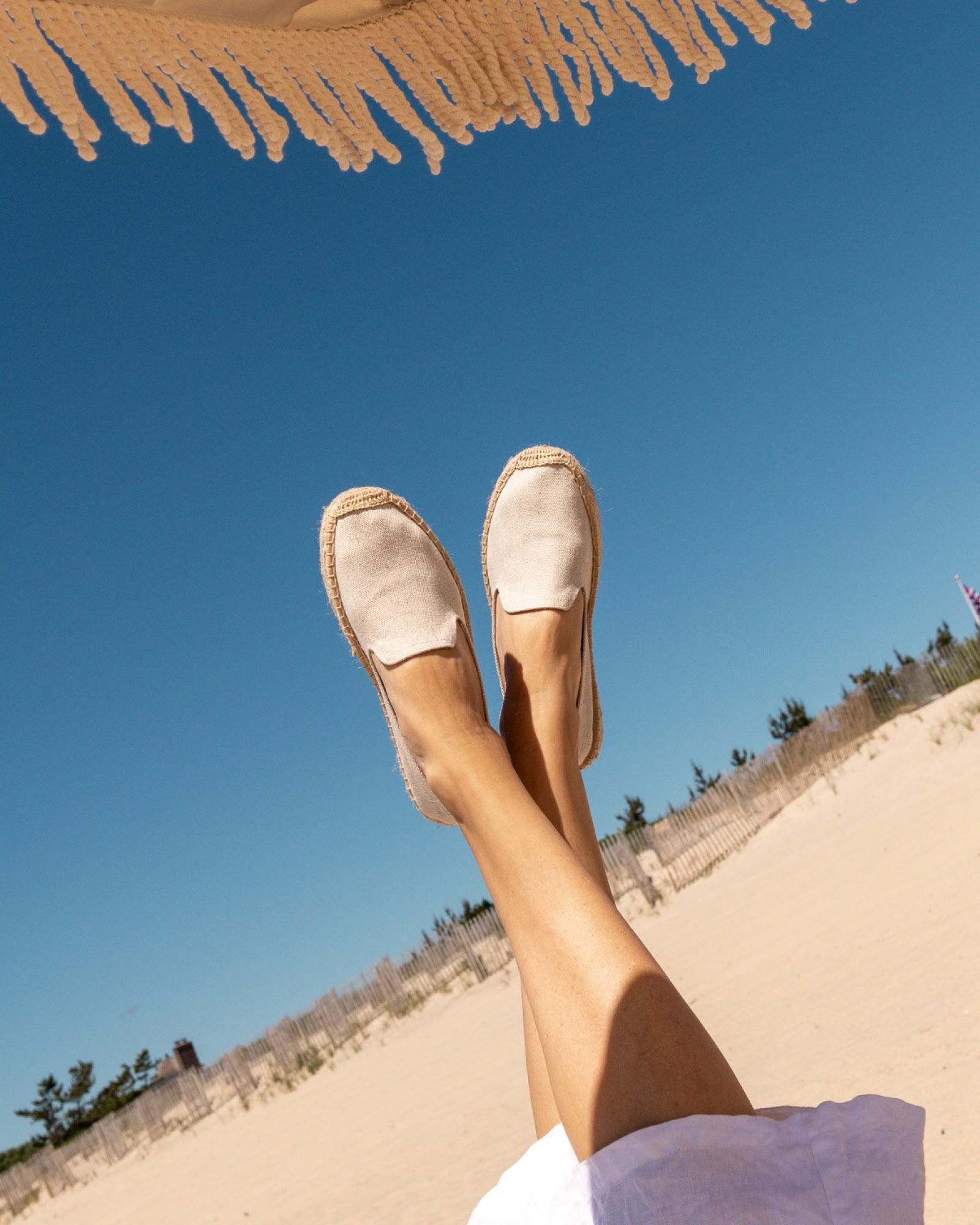 Women's Platform Smoking Espadrille | Woven Color | Natural Undyed