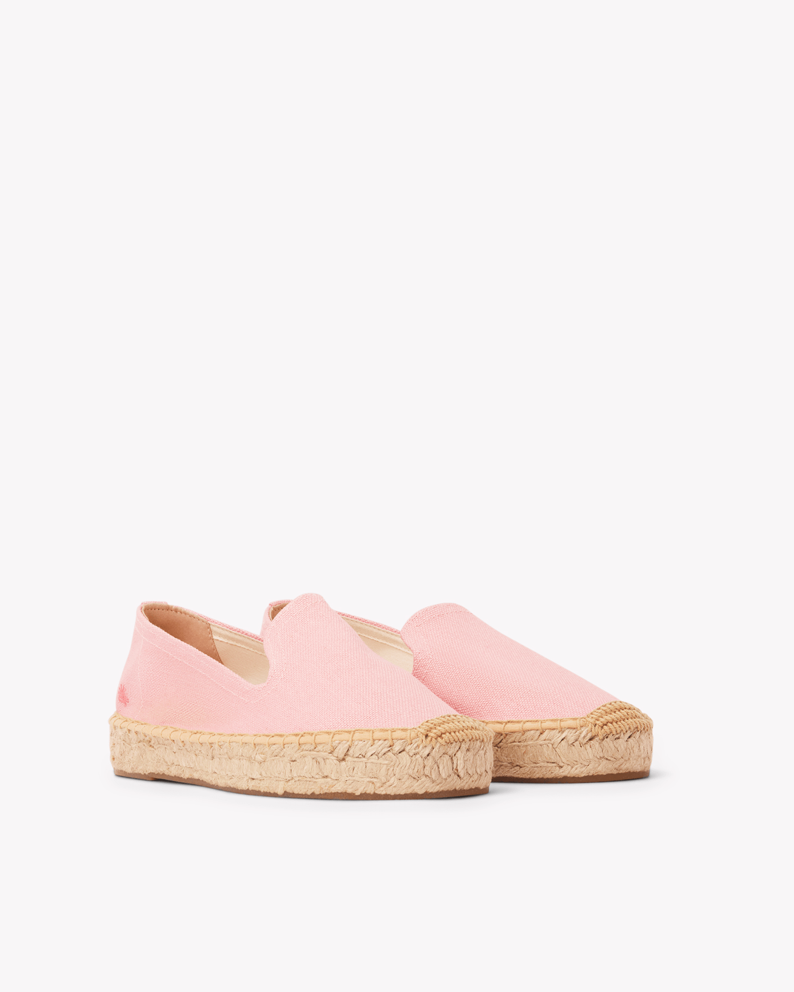 Women's Platform Smoking Espadrille | Woven Color | Dusty Rose Pink - Womens Espadrilles - Dusty Rose Pink - ET2C - 