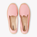 Women's Platform Smoking Espadrille | Woven Color | Dusty Rose Pink - Womens Espadrilles - Dusty Rose Pink - ET2C - 