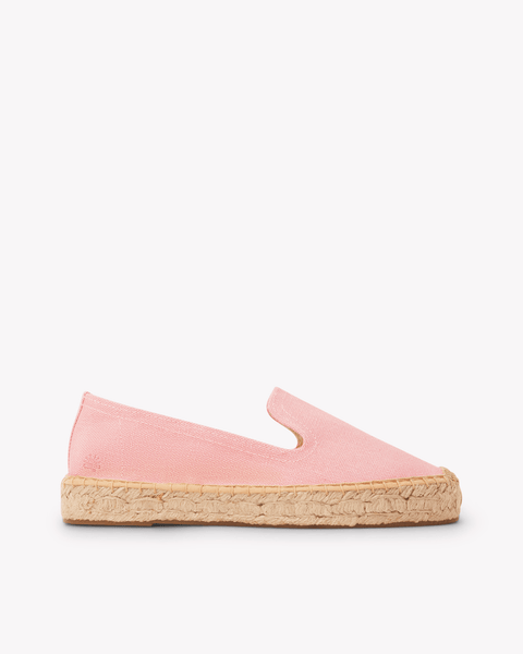Women's Platform Smoking Espadrille | Woven Color | Dusty Rose