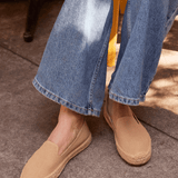 Women's Platform Smoking Espadrille | Woven Color | Safari Brown - Women's Espadrilles - Safari Brown - Soludos - 