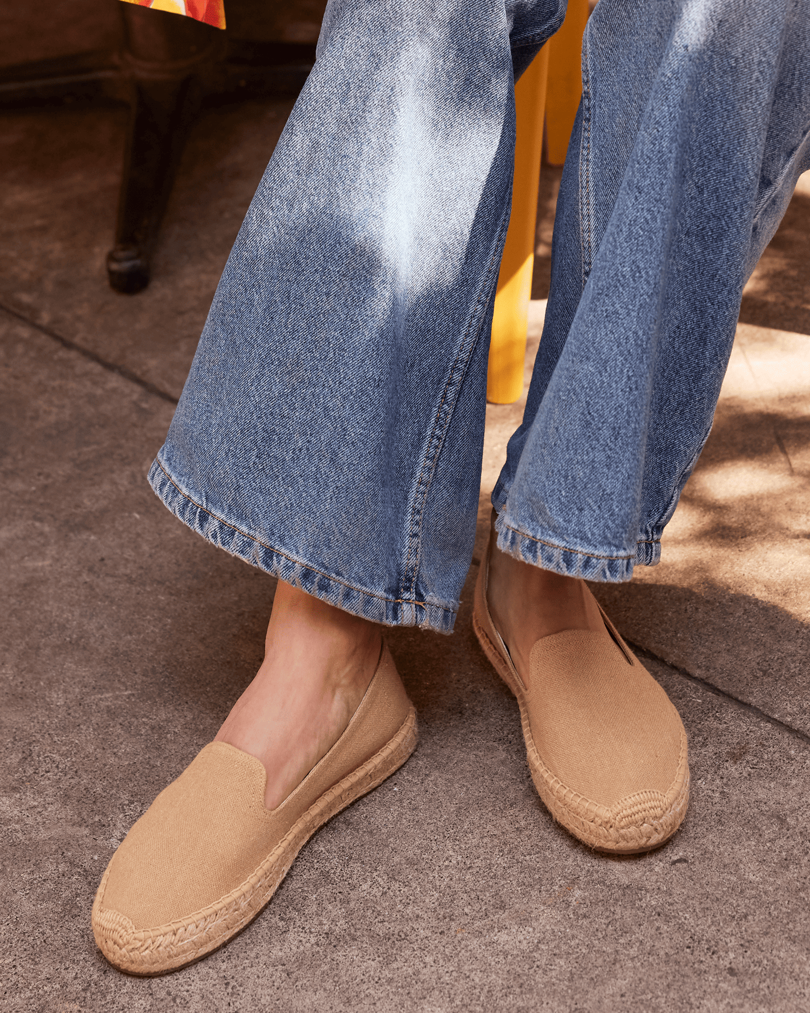 Women's Platform Smoking Espadrille | Woven Color | Safari Brown - Women's Espadrilles - Safari Brown - Soludos - 