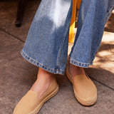 Women's Platform Smoking Espadrille | Woven Color | Safari Brown - Women's Espadrilles - Safari Brown - Soludos - 