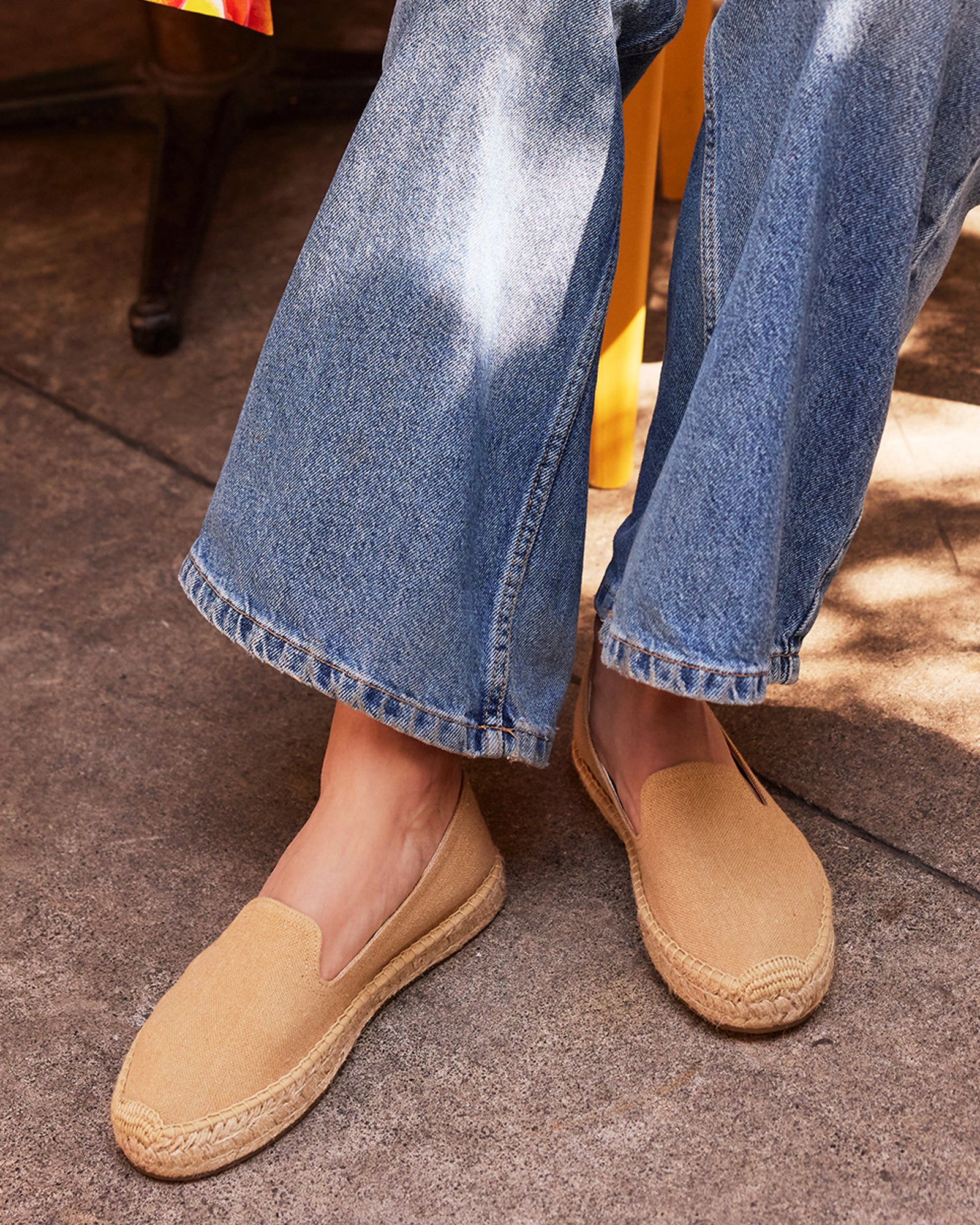 Women's Platform Smoking Espadrille | Woven Color | Safari Brown - Women's Espadrilles - Safari Brown - Soludos - 