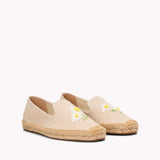 The Smoking Slipper - Embroidery / Daisy - Natural Undyed - Women's - Women's Espadrilles - Natural Undyed / Daisy - Soludos - 