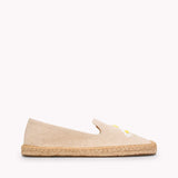 The Smoking Slipper - Embroidery / Daisy - Natural Undyed - Women's - Women's Espadrilles - Natural Undyed / Daisy - Soludos - 