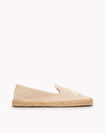 The Smoking Slipper - Embroidery / Daisy - Natural Undyed - Women's - Women's Espadrilles - Natural Undyed / Daisy - Soludos - 
