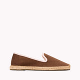 The Smoking Slipper - Contrast Piping - Brown / Pink - Women's - Women's Espadrilles - Brown / Pink - Soludos - 
