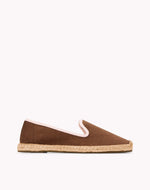 The Smoking Slipper - Contrast Piping - Brown / Pink - Women's - Women's Espadrilles - Brown / Pink - Soludos - 