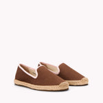 The Smoking Slipper - Contrast Piping - Brown / Pink - Women's - Women's Espadrilles - Brown / Pink - Soludos - 