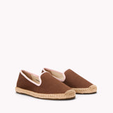 The Smoking Slipper - Contrast Piping - Brown / Pink - Women's - Women's Espadrilles - Brown / Pink - Soludos - 