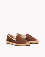 The Smoking Slipper - Contrast Piping - Brown / Pink - Women's - Women's Espadrilles - Brown / Pink - Soludos - 