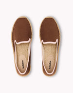 The Smoking Slipper - Contrast Piping - Brown / Pink - Women's - Women's Espadrilles - Brown / Pink - Soludos - 