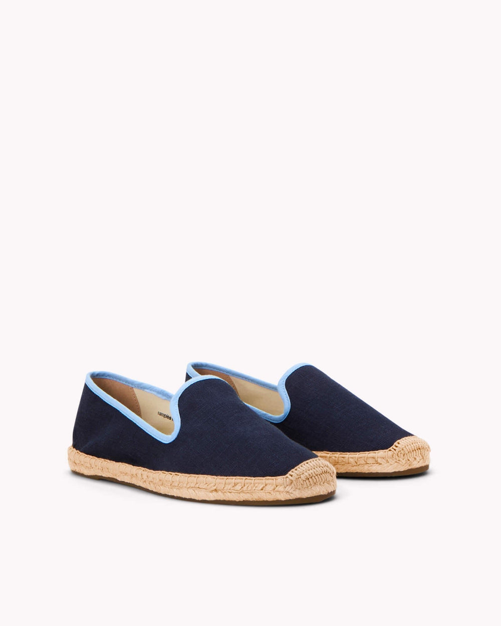 The Smoking Slipper - Contrast Piping - Dark Navy / Light Blue - Women's - Women's Espadrilles - Dark Navy / Light Blue - Soludos - 